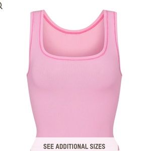 NWT - SKIMS - Limited Edition BUBBLEGUM PINK- Cotton Rib Tank